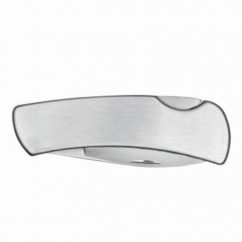 Нож складной большой из нержавеющей стали МЕТАЛЛИК, серебристый NTEU7-93429