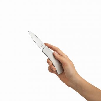 Нож складной большой из нержавеющей стали МЕТАЛЛИК, серебристый NTEU7-93429