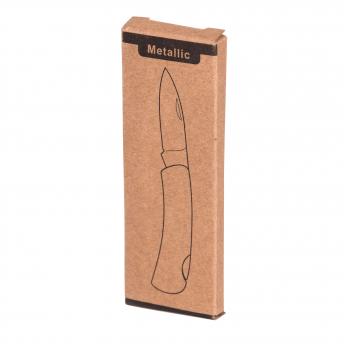 Нож складной большой из нержавеющей стали МЕТАЛЛИК, серебристый NTEU7-93429