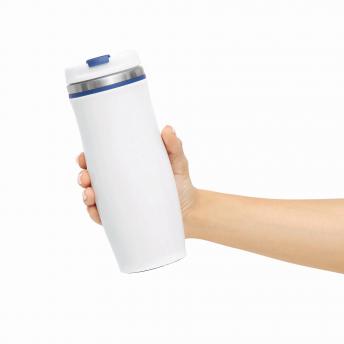 Кружка дорожная двустенная CREMA, синяя NTEU7-94071