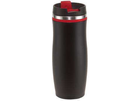 Кружка дорожная двустенная DARK CREMA, черный, красный NTEU7-94106
