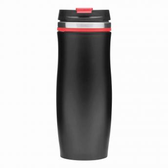 Кружка дорожная двустенная DARK CREMA, черный, красный NTEU7-94106