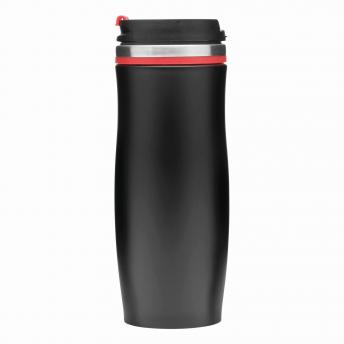 Кружка дорожная двустенная DARK CREMA, черный, красный NTEU7-94106