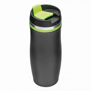 Кружка дорожная двустенная DARK CREMA, черный, зеленый NTEU7-94107