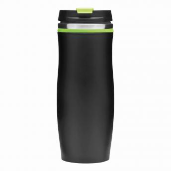 Кружка дорожная двустенная DARK CREMA, черный, зеленый NTEU7-94107