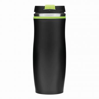 Кружка дорожная двустенная DARK CREMA, черный, зеленый NTEU7-94107