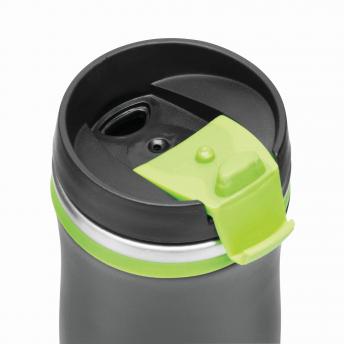 Кружка дорожная двустенная DARK CREMA, черный, зеленый NTEU7-94107