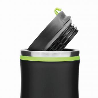 Кружка дорожная двустенная DARK CREMA, черный, зеленый NTEU7-94107