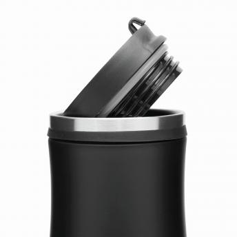 Кружка дорожная двустенная DARK CREMA, черная NTEU7-94108