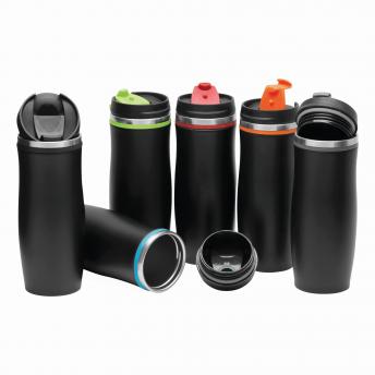 Кружка дорожная двустенная DARK CREMA, черная NTEU7-94108