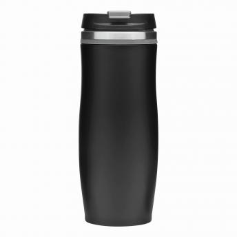 Кружка дорожная двустенная DARK CREMA, черная, серая NTEU7-94109