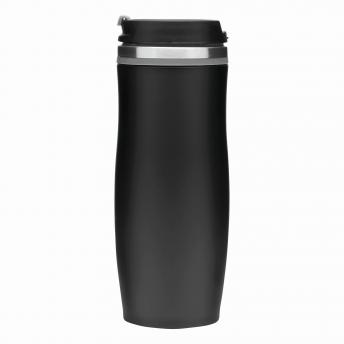 Кружка дорожная двустенная DARK CREMA, черная, серая NTEU7-94109