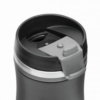 Кружка дорожная двустенная DARK CREMA, черная, серая NTEU7-94109