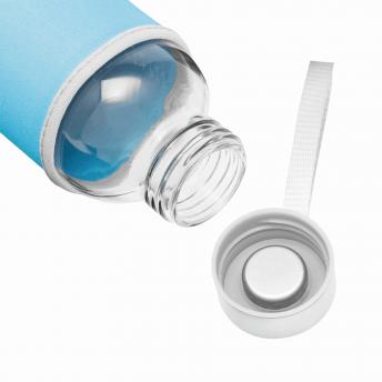 Стеклянная бутылка TAKE WELL, синяя, прозрачная NTEU7-93267