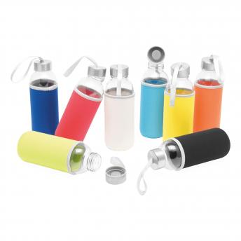 Стеклянная бутылка TAKE WELL, синяя, прозрачная NTEU7-93267