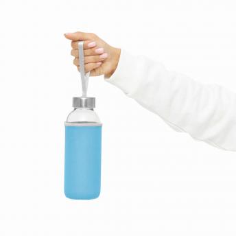 Стеклянная бутылка TAKE WELL, синяя, прозрачная NTEU7-93267