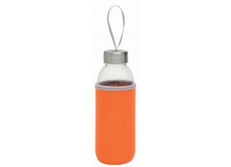 Стеклянная бутылка TAKE WELL, оранжевая, прозрачная NTEU7-93271