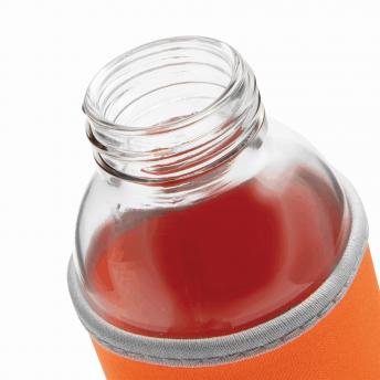 Стеклянная бутылка TAKE WELL, оранжевая, прозрачная NTEU7-93271