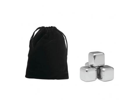 Набор кубиков льда COOLING CUBES в бархатном мешочке, черный, серебристый NTEU7-165798