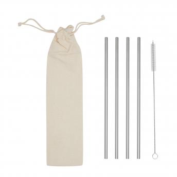 Набор трубочек из нержавеющей стали DRINK FRIENDLY, серебристый NTEU7-94162