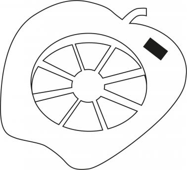 Нож для яблок SPLIT, красный NTEU7-94180