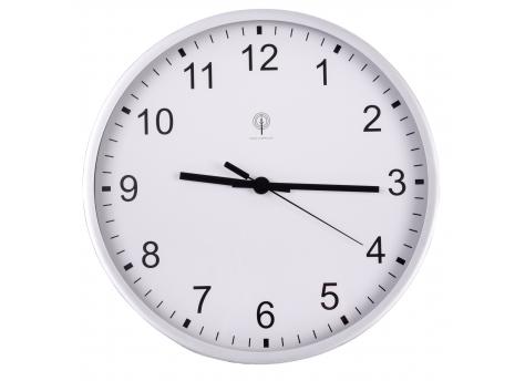 Радиоуправляемые настенные часы URANUS, серебристые, белые NTEU7-310056