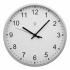 Радиоуправляемые настенные часы URANUS, серебристые, белые NTEU7-310056