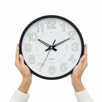 Настенные часы СОЛНЦЕ, черный, белый NTEU7-310057