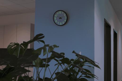 Настенные часы СОЛНЦЕ, черный, белый NTEU7-310057