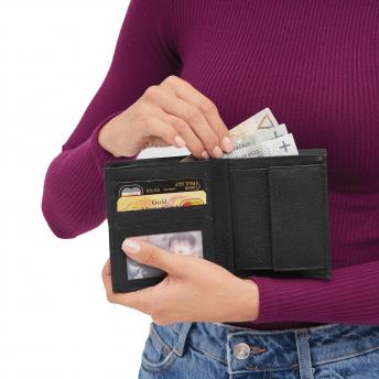 Кошелек MESSINA из натуральной кожи, черный NTEU7-94284