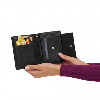 Кошелек из натуральной кожи TRAPANI, черный NTEU7-94287