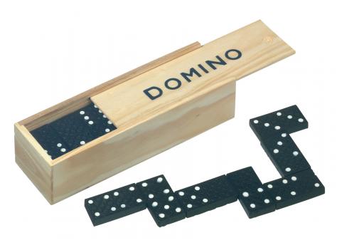 Классическая игра в домино DOMINO, цвет черный, дерево NTEU7-95135