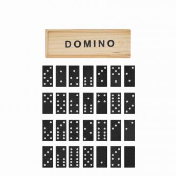 Классическая игра в домино DOMINO, цвет черный, дерево NTEU7-95135