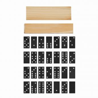 Классическая игра в домино DOMINO, цвет черный, дерево NTEU7-95135
