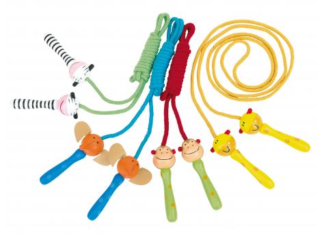 Красочная скакалка ЖИВОТНЫЕ МУЛЬТФИЛЬМЫ, цена за штуку, черный, синий, зеленый, белый, желтый NTEU7-93422