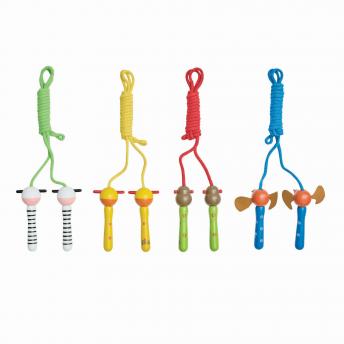 Красочная скакалка ЖИВОТНЫЕ МУЛЬТФИЛЬМЫ, цена за штуку, черный, синий, зеленый, белый, желтый NTEU7-93422