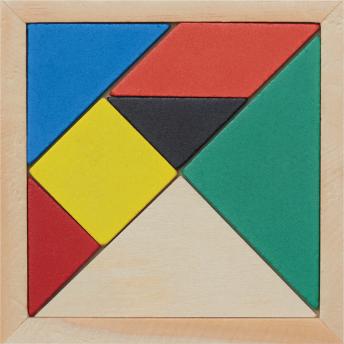 Деревянная головоломка TANGRAM BASE, цветная NTEU7-537999