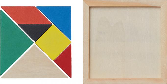 Деревянная головоломка TANGRAM BASE, цветная NTEU7-537999