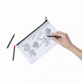 Пенал COLORFUL SCHOOL, белый NTEU7-92918