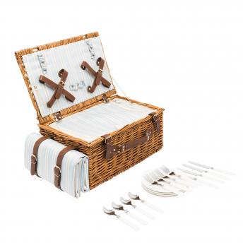 Корзина для пикника MADISON PARK на 4 человека, бежевая, синяя, коричневая NTEU7-94514