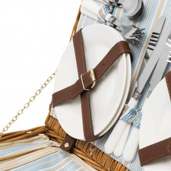 Корзина для пикника MADISON PARK на 4 человека, бежевая, синяя, коричневая NTEU7-94514