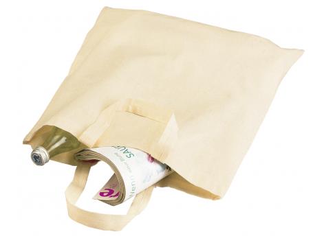 Хлопковая сумка PURE с короткими ручками, бежевая NTEU7-93049