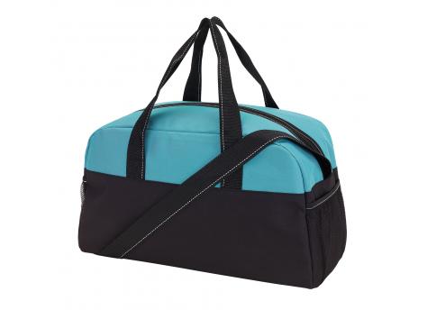 Спортивная сумка FITNESS, черная, бирюзовая NTEU7-93083