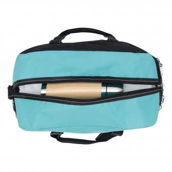 Спортивная сумка FITNESS, черная, бирюзовая NTEU7-93083