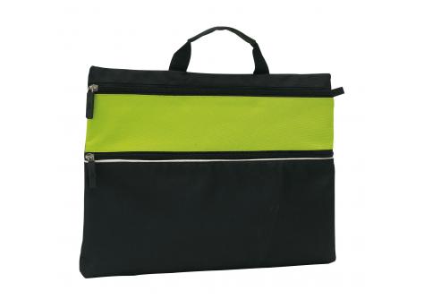 Сумка для документов FILE, черная, светло-зеленая NTEU7-93096