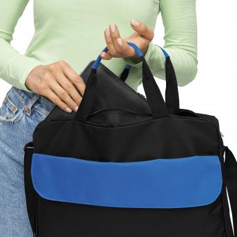 Сумка для документов BRISTOL, черная, синяя NTEU7-93105