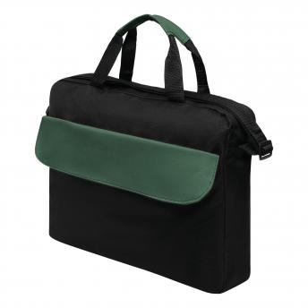 Сумка для документов BRISTOL, черная, темно-зеленая NTEU7-93106