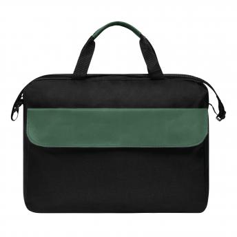 Сумка для документов BRISTOL, черная, темно-зеленая NTEU7-93106