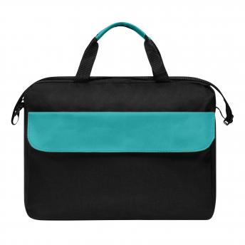 Сумка для документов BRISTOL, черная, бирюзовая NTEU7-93109