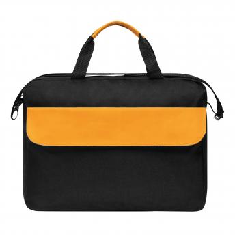 Сумка для документов BRISTOL, черная, оранжевая NTEU7-93110